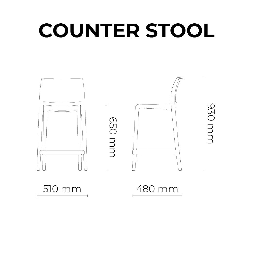 Banco De Barra bar Moderno De Polipropileno Durable