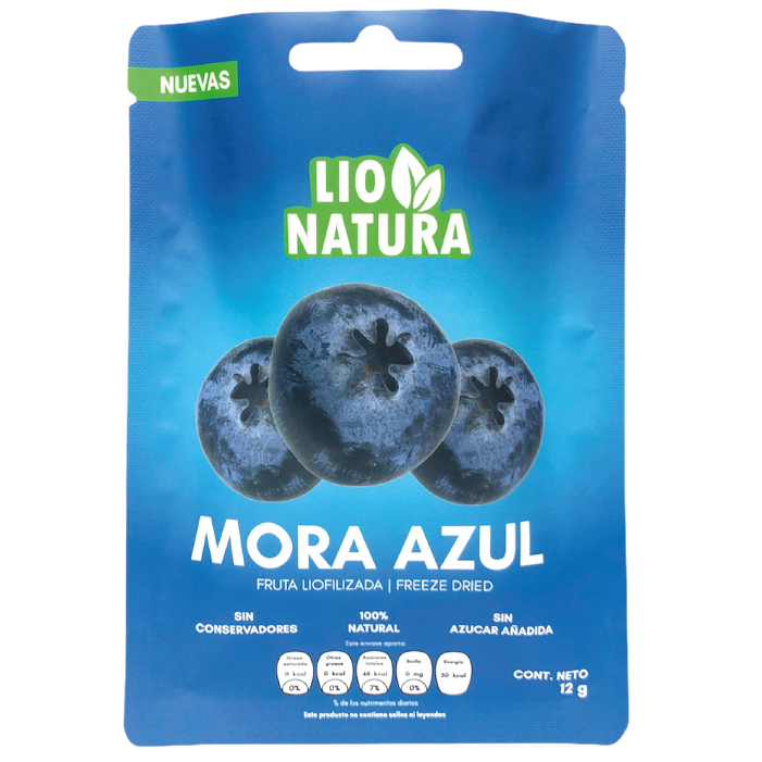 Mora Azul / Blueberry Liofilizada Enteras Botana Crujiente 100% Natural