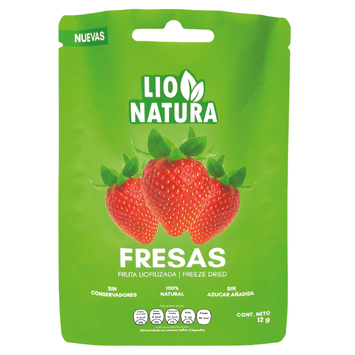 Fresas Liofilizadas Enteras Botana Crujiente 100% Natural