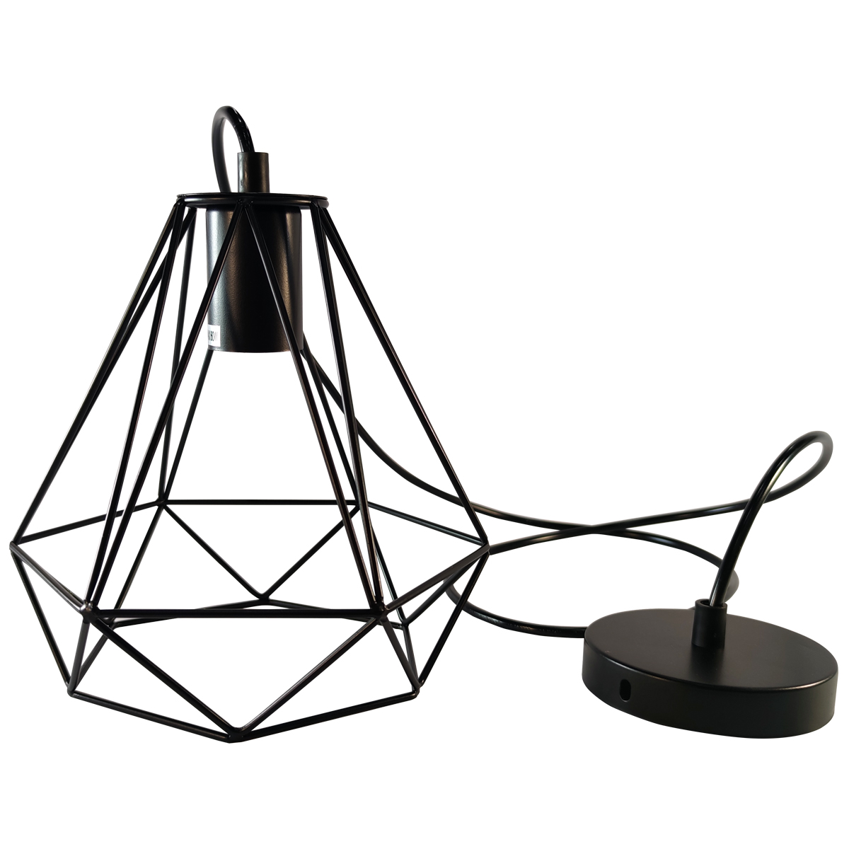 Lampara Colgante Diamante Negro Minimalista | Foco G125
