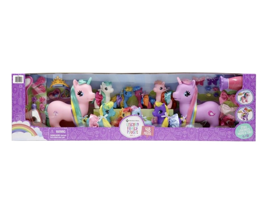 Set Familia De Unicornios Wonder Pony Land Con 48 Piezas