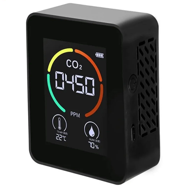 Detector De Co2 dioxido de carbono Portátil Interior Multifuncional escuelas, oficina, hospitales medicion