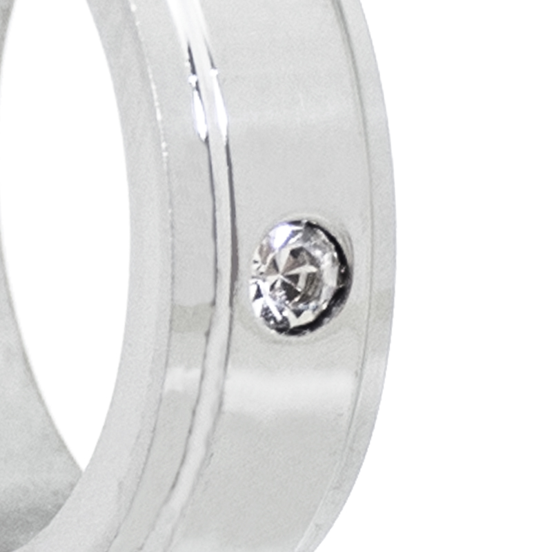 ARETES HUGGIES PARA MUJER DE ACERO CON PIEDRA