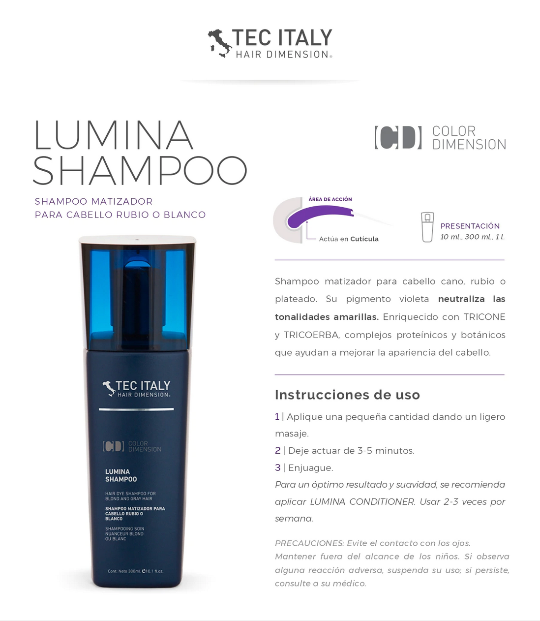 Shampoo Lumina 300 mL Tec Italy