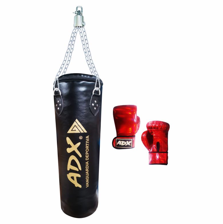 Kit De Entrenamiento Costal De Box + Soporte De Pared + Par De Guantes Para Adulto