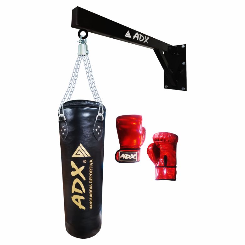 Kit De Entrenamiento Costal De Box + Soporte De Pared + Par De Guantes Para Adulto