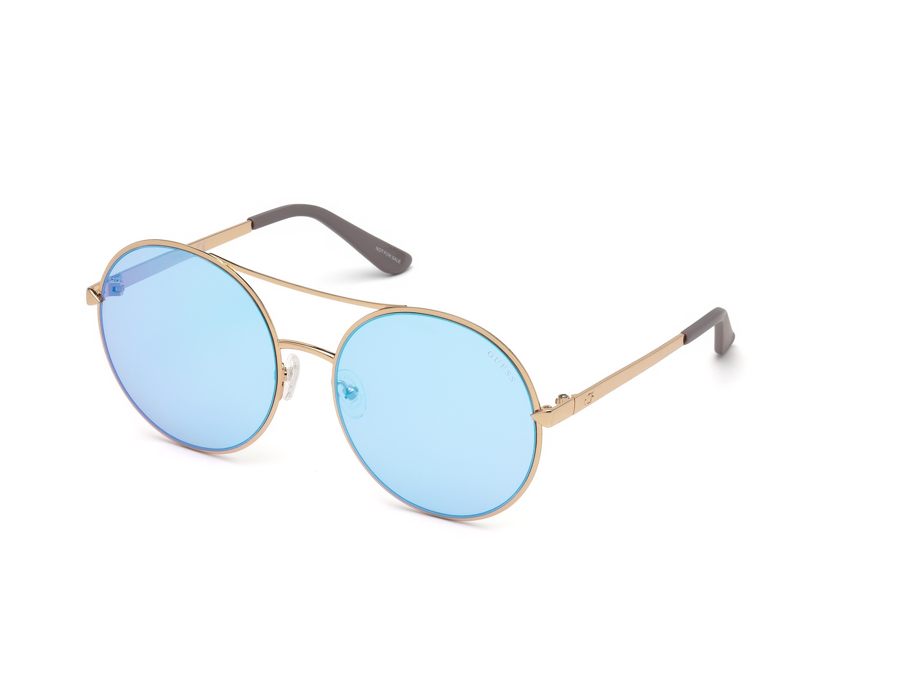 Lentes de Sol GUESS Redondo para Mujer Modelo GU7559 Color Oro Rosa