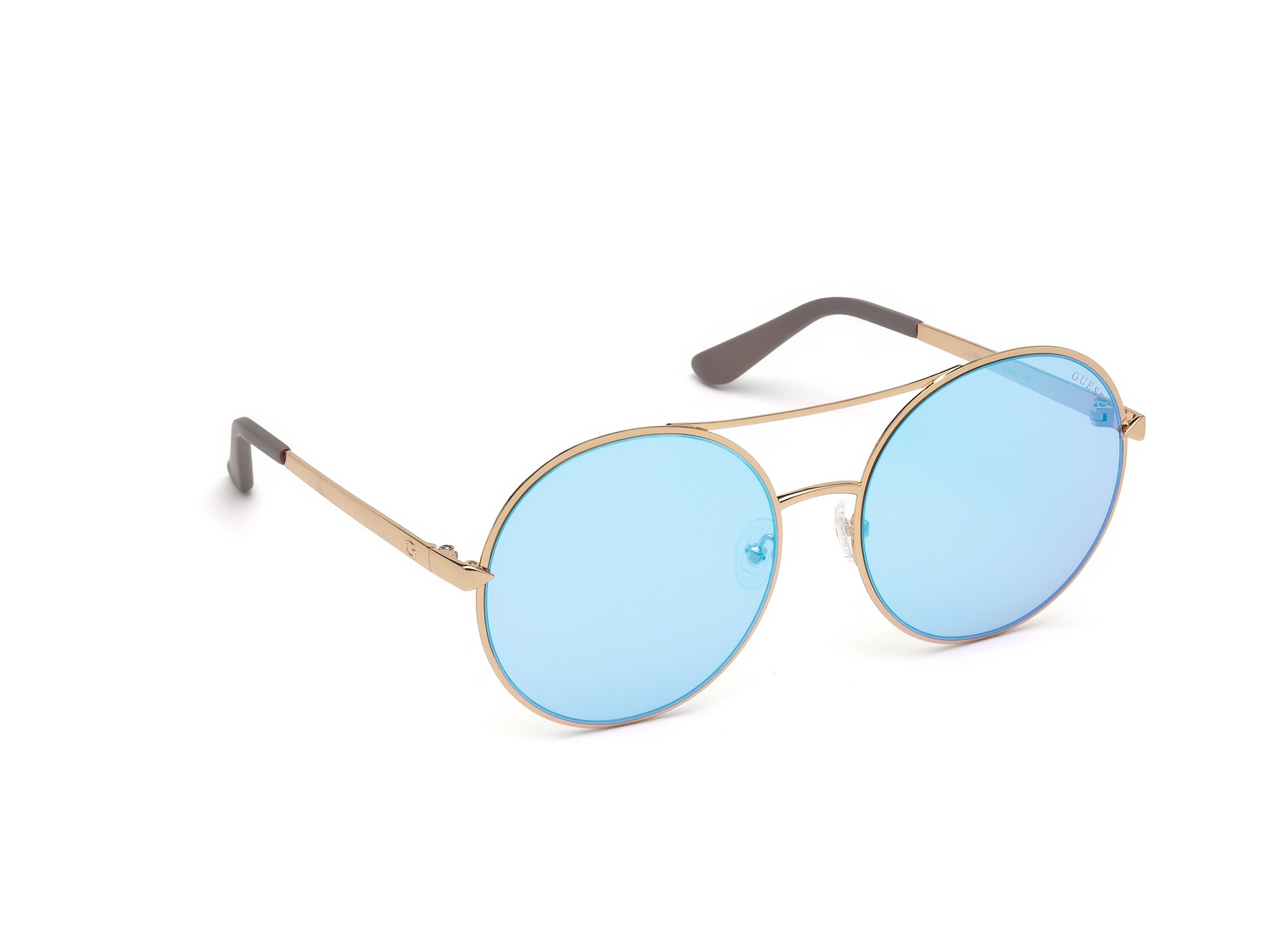 Lentes de Sol GUESS Redondo para Mujer Modelo GU7559 Color Oro Rosa