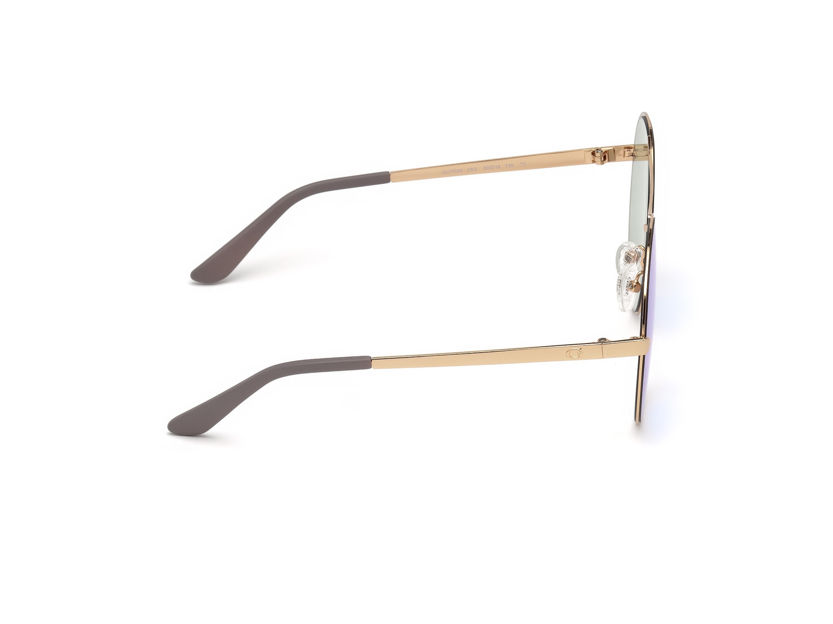 Lentes de Sol GUESS Redondo para Mujer Modelo GU7559 Color Oro Rosa