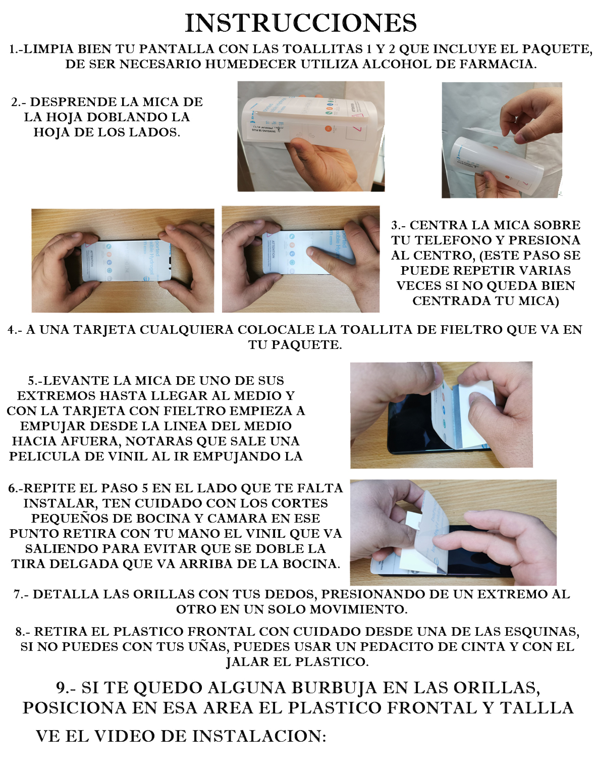 Jeco 99F Kit de Mica Hidrogel AZUL Frontal+Trasera XIAOMI MI 11i