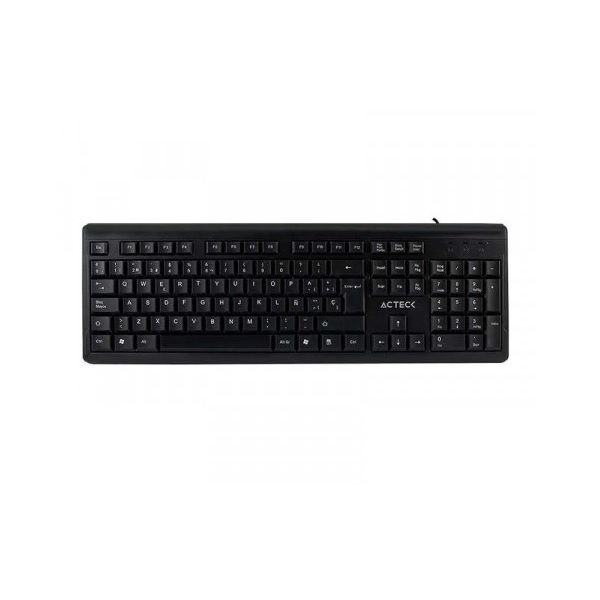 Teclado Alambrico Negro Usb Windows Pc Lap Escuela Casa Oficina AC-928946 QWERTY Estandar Portatil Viajes