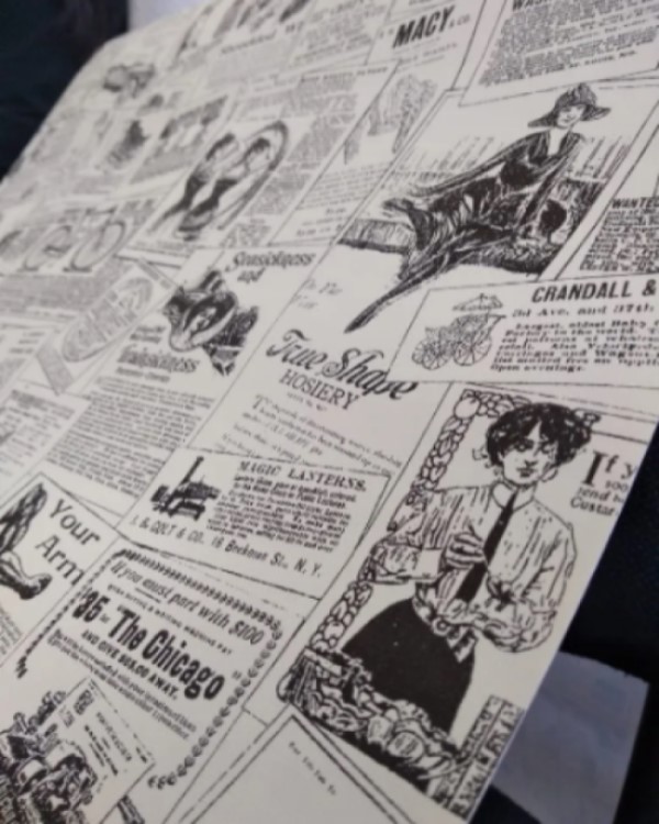 PAPEL TAPIZ ADHERIBLE VINTAGE PERIODICO 10m X 45cm TP30
