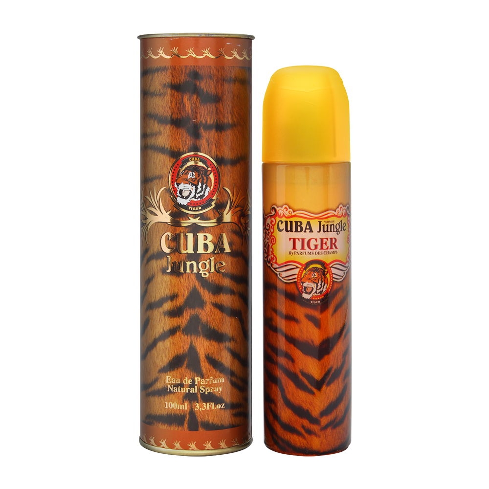 Parfum CUBA Jüngle Tiger Eau De Parfum Pour Femmes – 100 Ml – Notes Bois De Cachemire Et Vétiver – Neuf