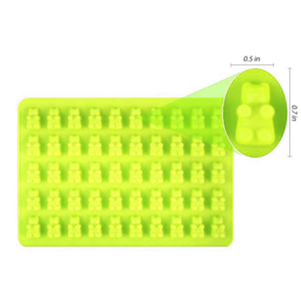 Aleissi Molde Silicon Con Gotero Forma Osito Gomitas Hielo Verde