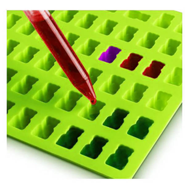 Aleissi Molde Silicon Con Gotero Forma Osito Gomitas Hielo Verde