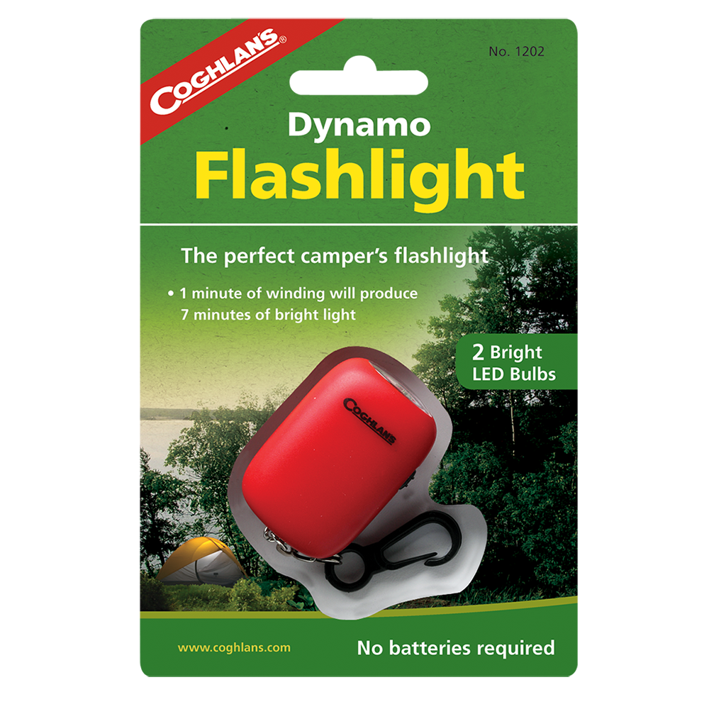 Linterna de 10 lúmenes energía mecánica portátil Dinamo rojo Coghlan's 1202