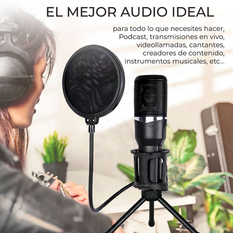 Micrófono De Estudio Para Grabación, clases en linea y video conferencias 