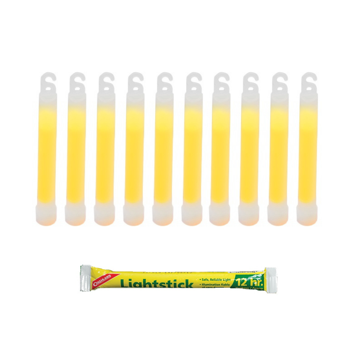 Barras de luz de emergencia no tóxica impermeable 2 piezas amarilla Coghlan's 9840