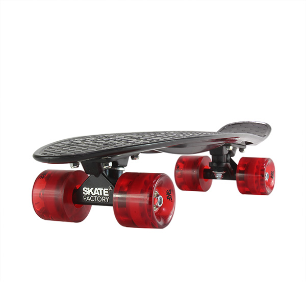 Patineta Completa Skate Factory Miniskate Skaties Negro Rojo