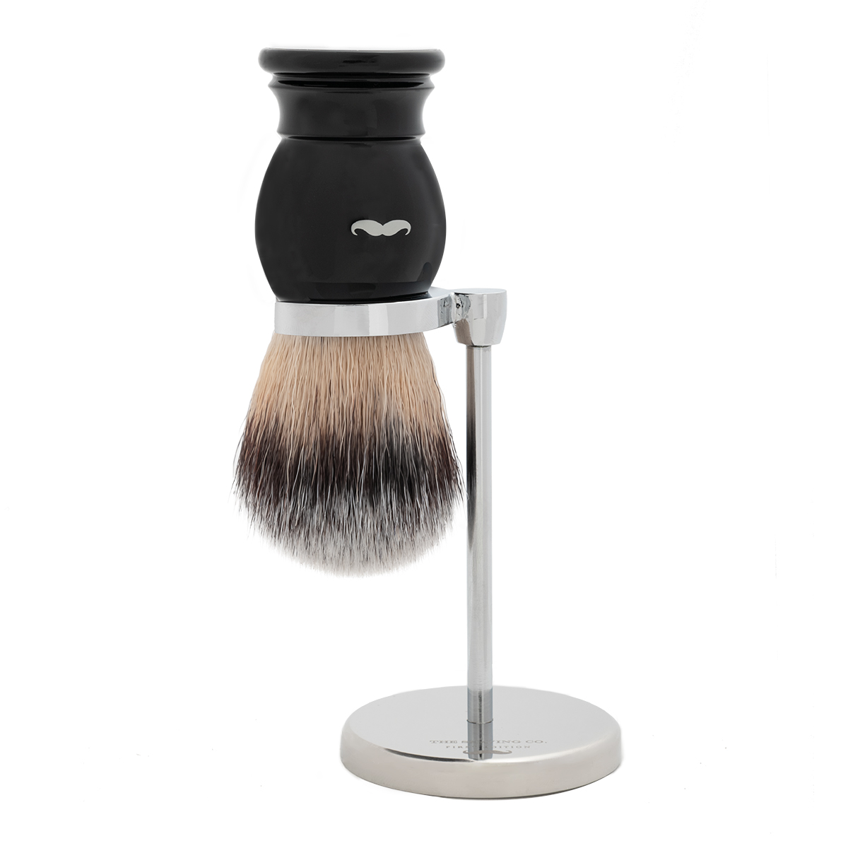 THE SHAVING CO SET BASE DE ALUMINIO Y BROCHA DE AFEITAR NEGRA