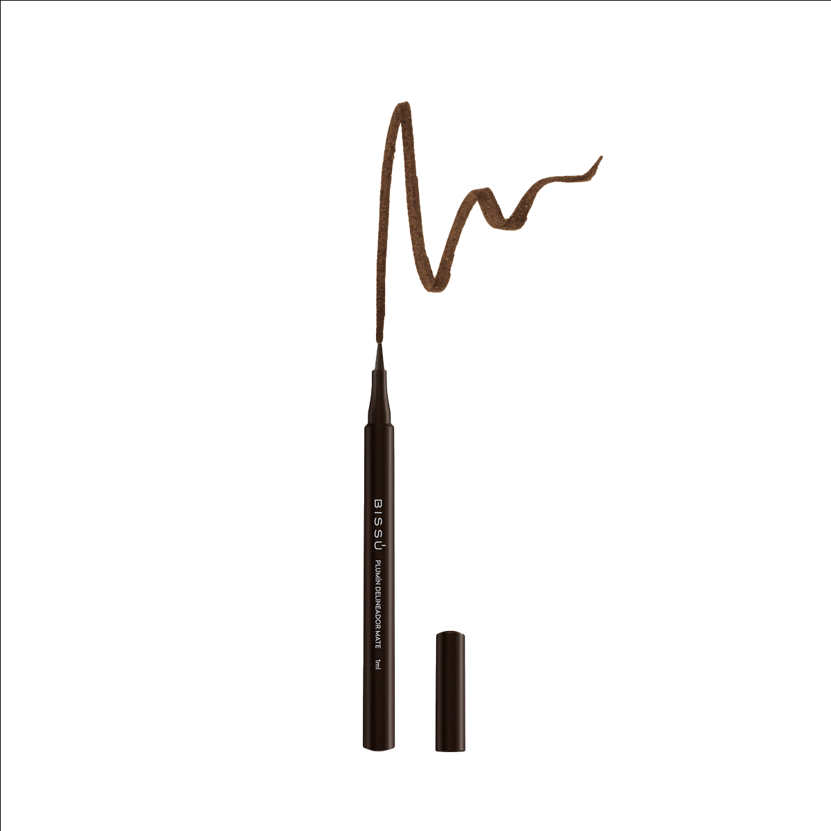 Kit Delineadores Plumin de Ojos BISSU Cafe mate (Set Mayoreo 12 piezas)