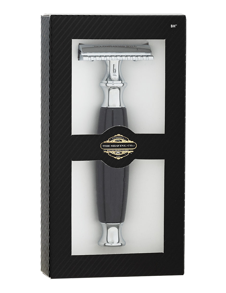 THE SHAVING CO BLACK SAFETY RAZOR 