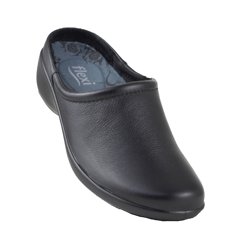 ZAPATOS PARA DAMA FLEXI ESTILO ZUECO ORIGINALES 51717 NEGRO