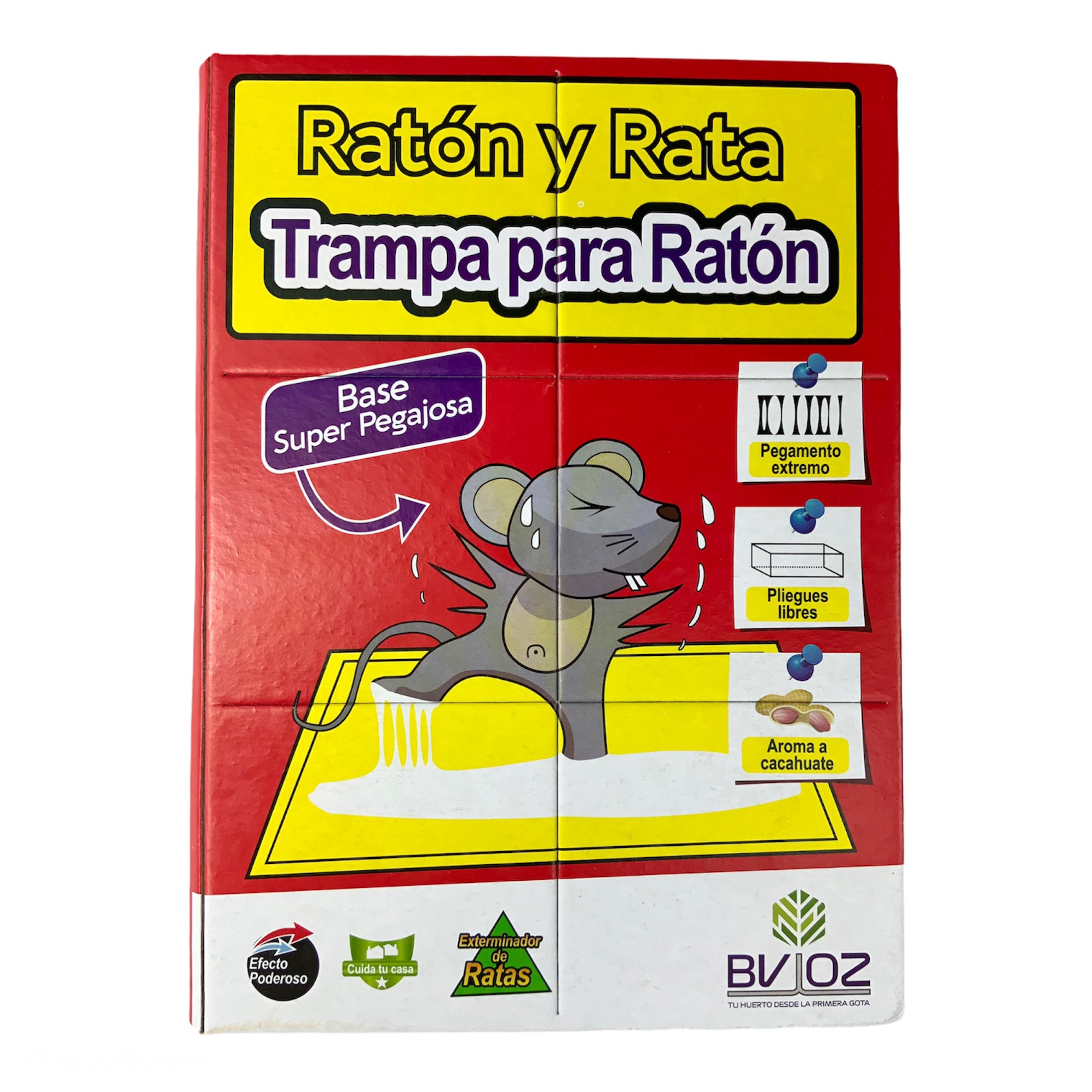 Trampa Pegajosa Grande para Ratón. Plegable y con Aroma Atrayente. 2 piezas
