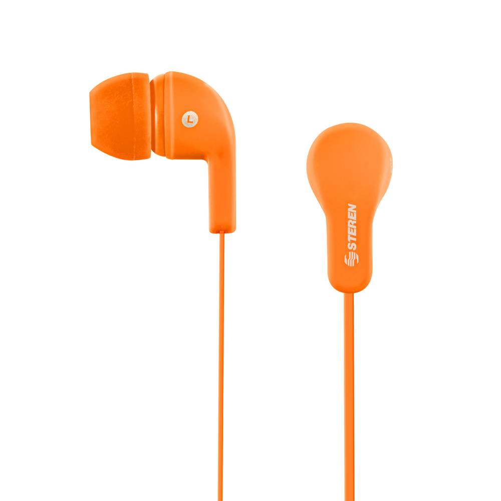 Audífonos In Ear Steren AUD-313 Gomitas Ajustables Salida 3.5 y Cable Plano