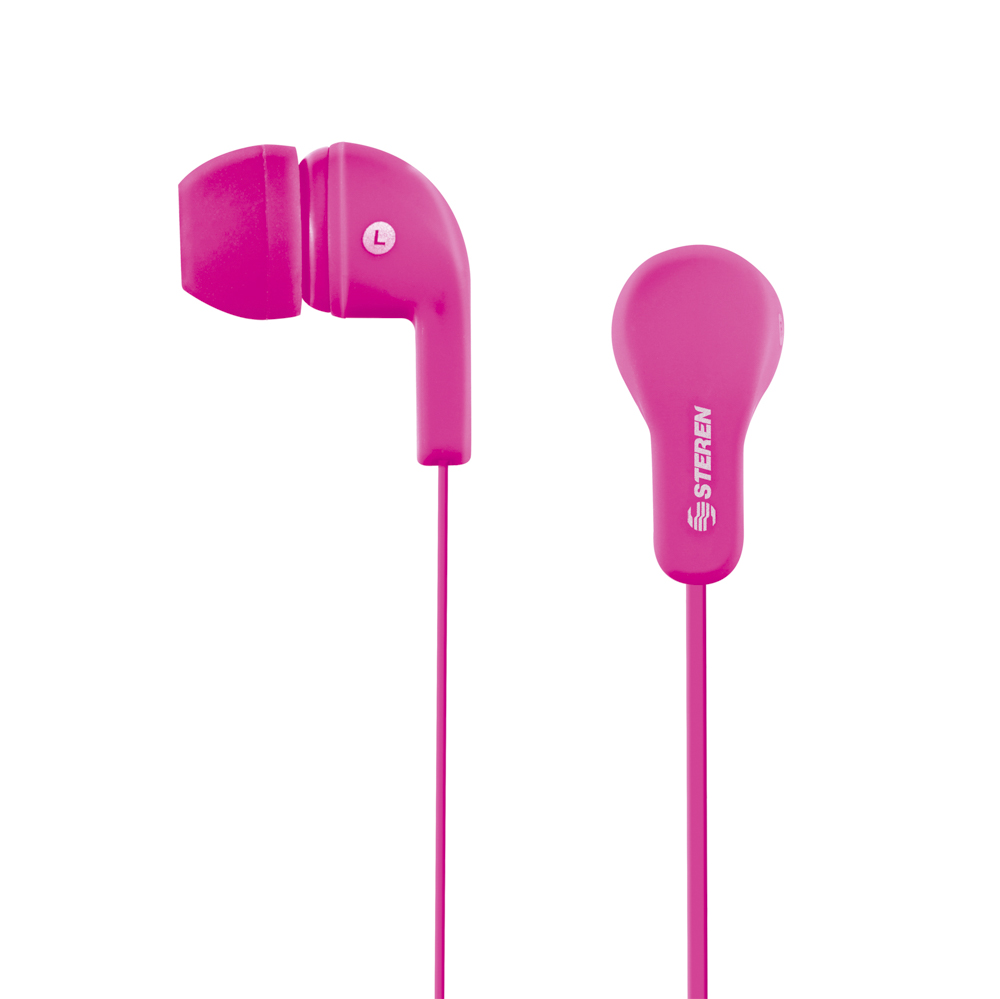Audífonos In Ear Steren AUD-313 Gomitas Ajustables Salida 3.5 y Cable Plano