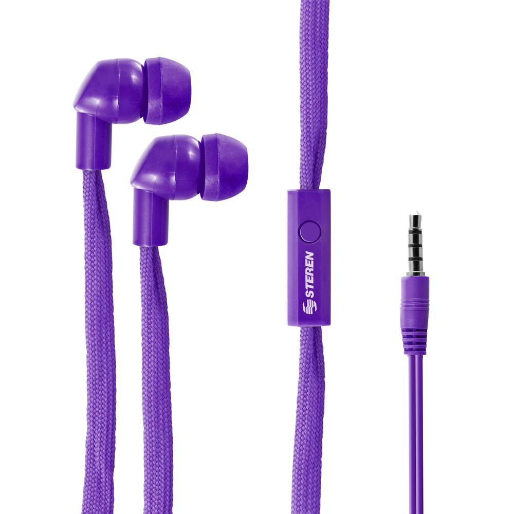 Audífonos In Ear Steren AUD-2900 con Cable Tipo Agujeta Manos libres