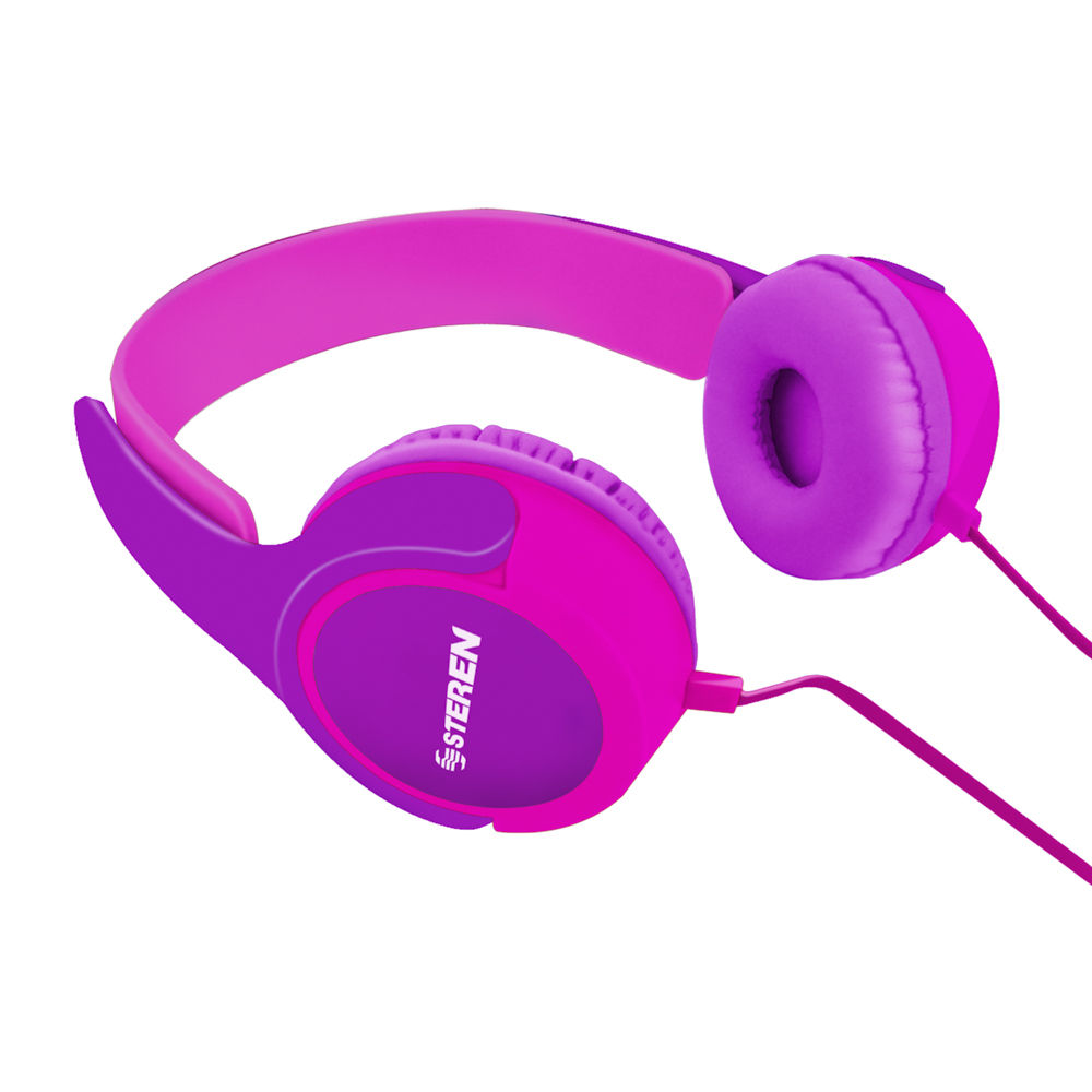 Audífono On Ear Steren con Acabos Suaves AUD-225 Cable de 1.5 mt y colores ideales para ti