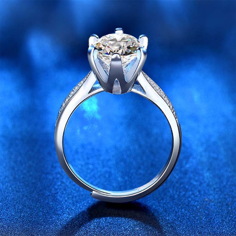 Anillo De Compromiso VAROURO  Plata 925 Moissanita 1.0ct | Ajustable