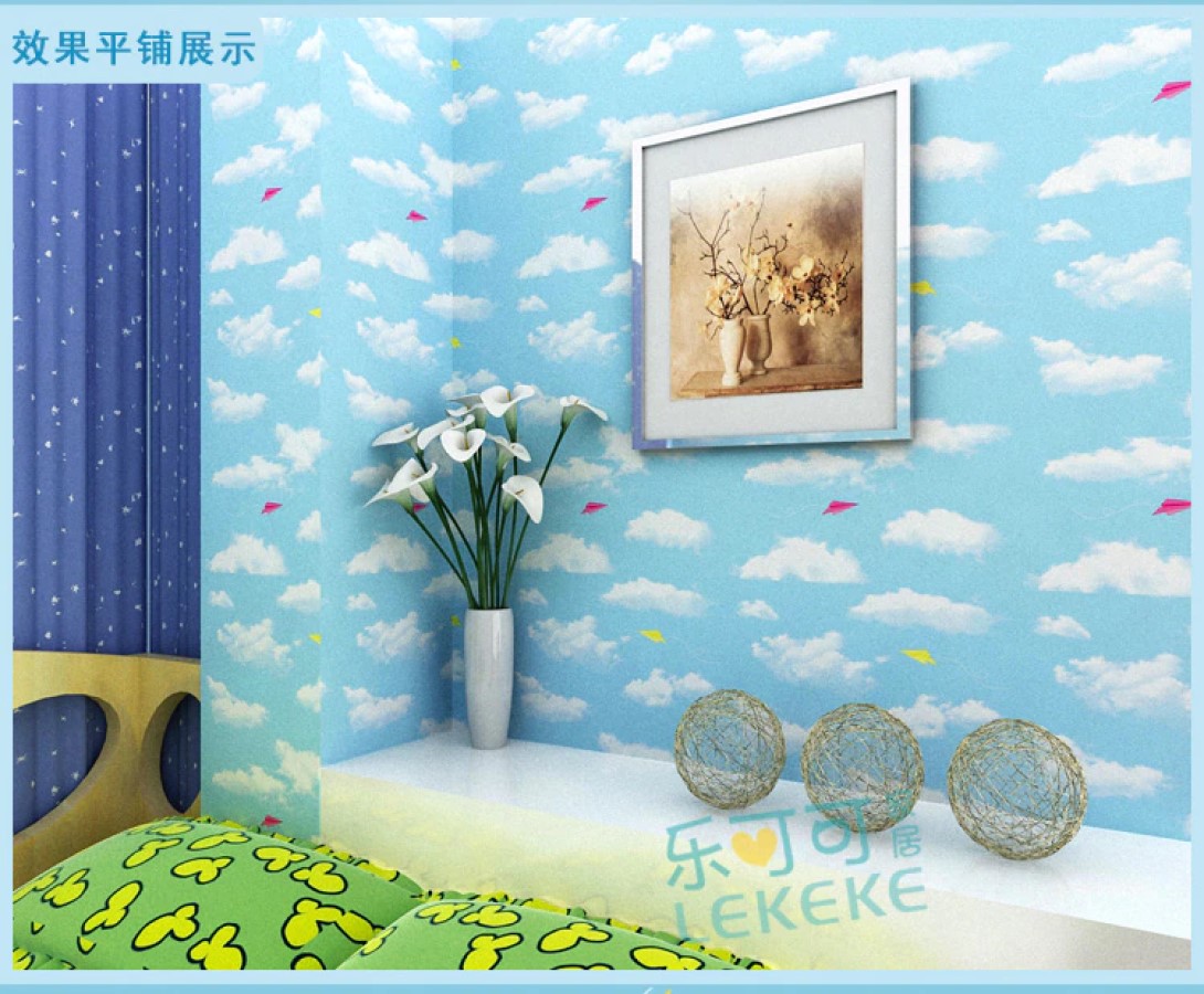 VINILO AUTOADHERIBLE PAISAJE NUBES CIELO 2m X 45cm TP62