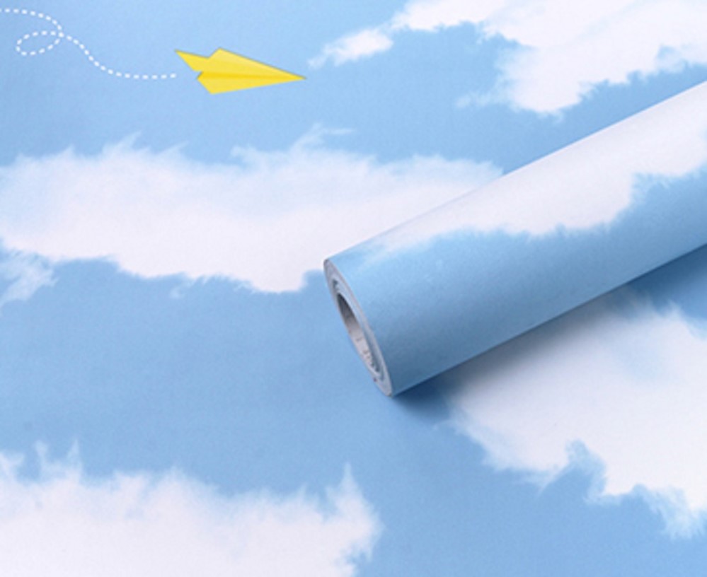 VINILO AUTOADHERIBLE PAISAJE NUBES CIELO 2m X 45cm TP62