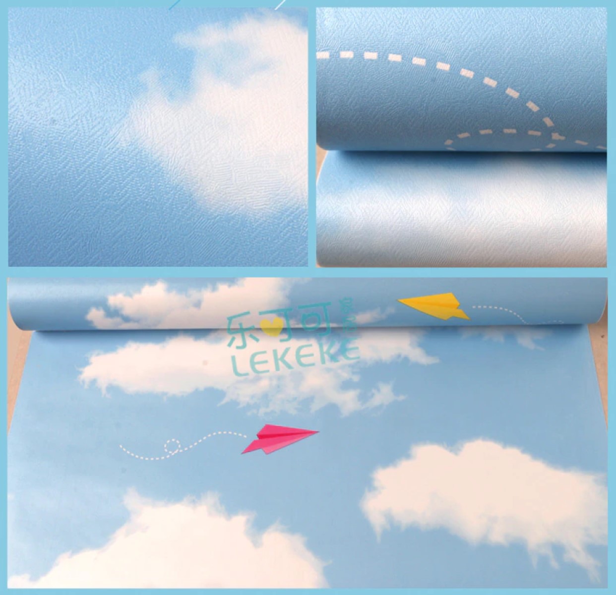 VINILO AUTOADHERIBLE PAISAJE NUBES CIELO 2m X 45cm TP62