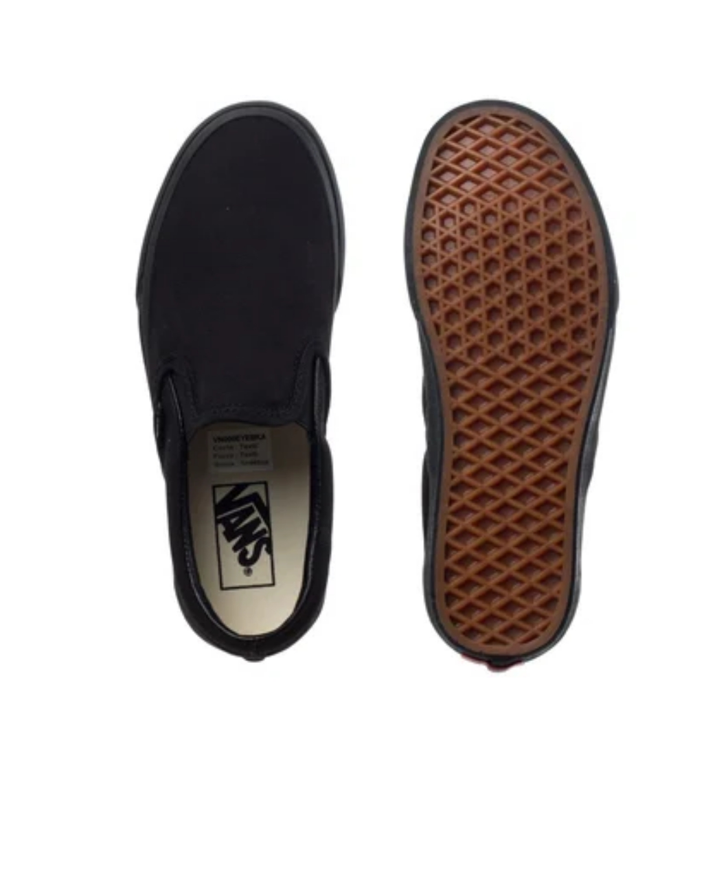 Vans Clásicos Slip On Low Negros Dama 0EYEBKA