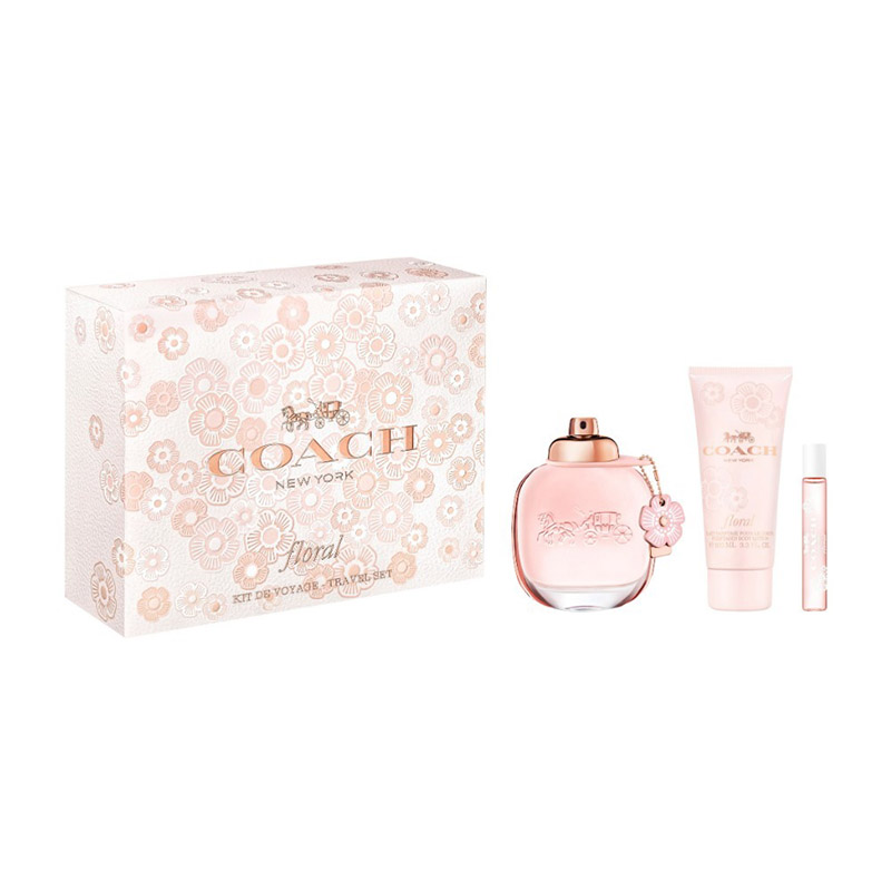 Coach Floral Kit De Voyage Dama Gift Set (3pz)