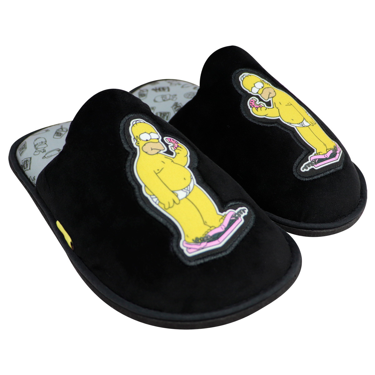 Pantufla Homero Simpson Dieta De Donas Color Negro