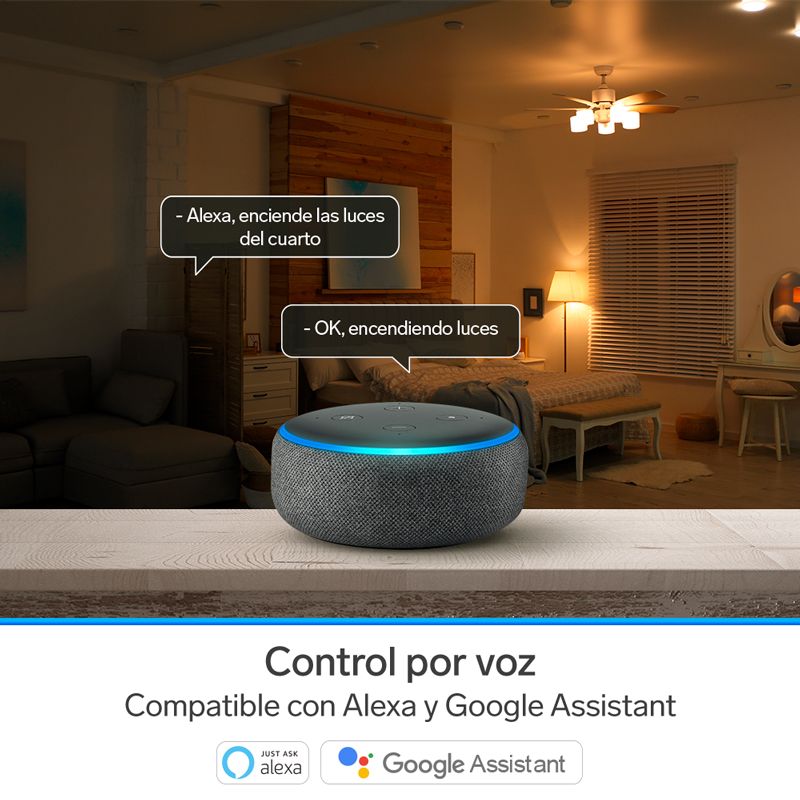 Interruptor On/Of Wi-Fi Steren SHOME-140 Emptrable a la Pared Compatible vía Wi-Fi