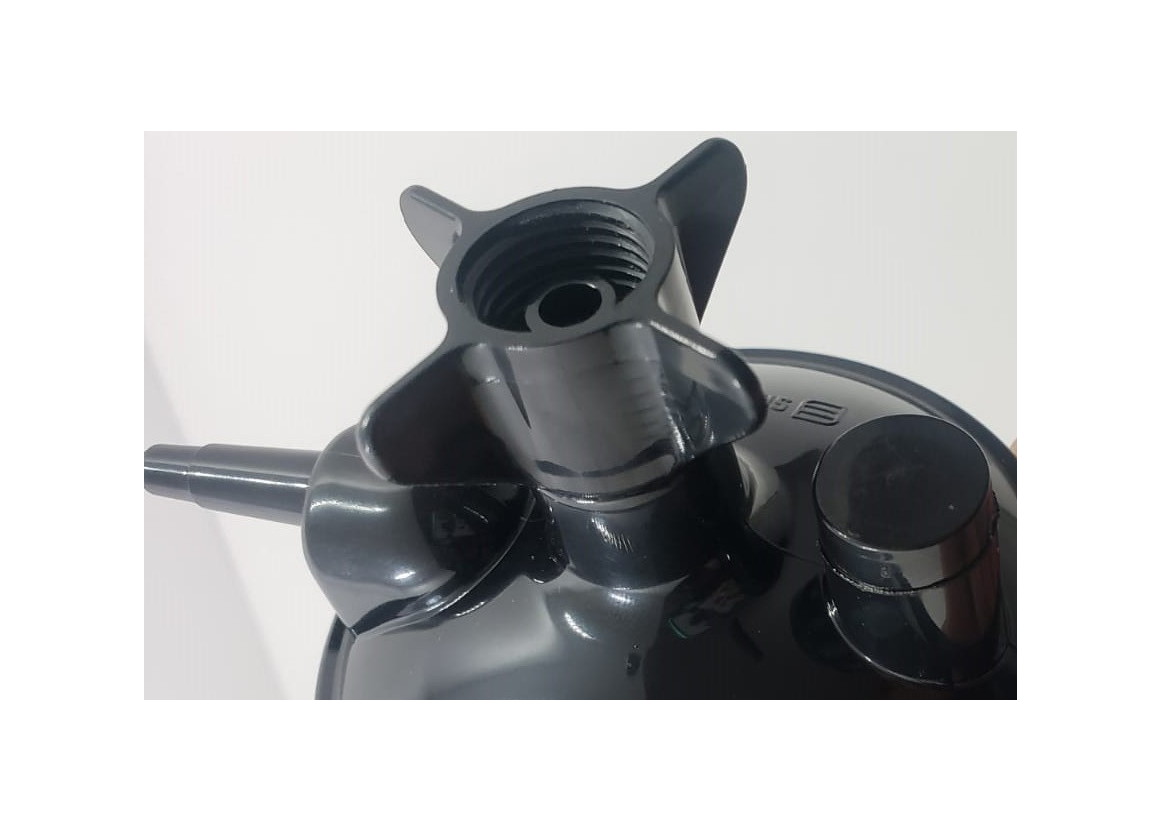 Vaso humidificador para tanque o concentrador de oxigeno (borboteador), 350 ml