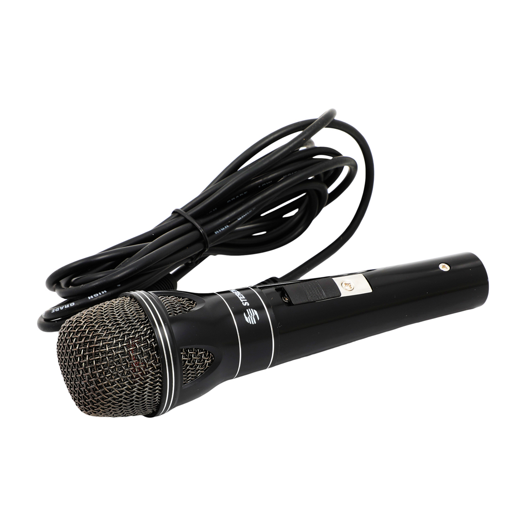 Micrófono Básico Alámbrico Steren MIC-060 Metálico