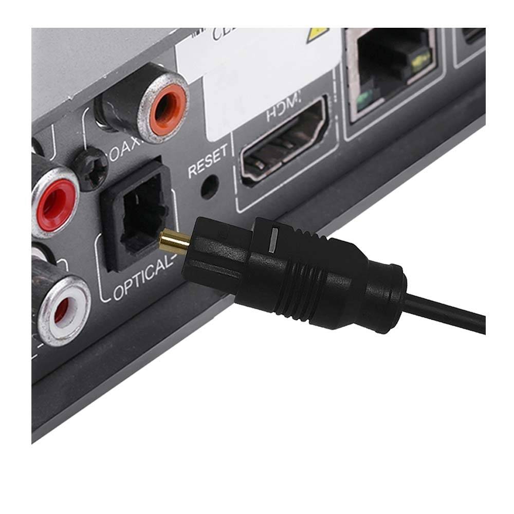 Cable de Fibra Optica Steren con 2 mt de Largo para Audio en Alta definición