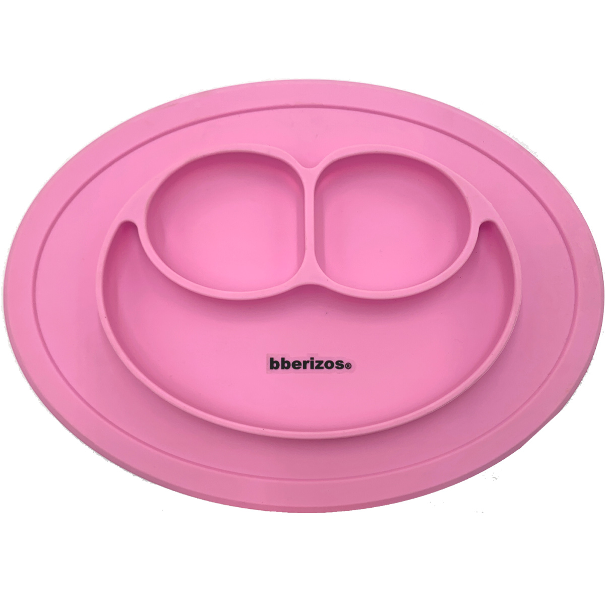 Plato y Cuchara de Silicona Grado Alimenticio para Niño Niña con Divisiones para Alimentos Snacks Papillas Libre de BPA Libre PVC