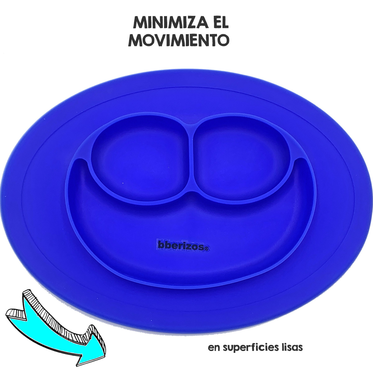 Plato y Cuchara de Silicona Grado Alimenticio para Niño Niña con Divisiones para Alimentos Snacks Papillas Libre de BPA Libre PVC