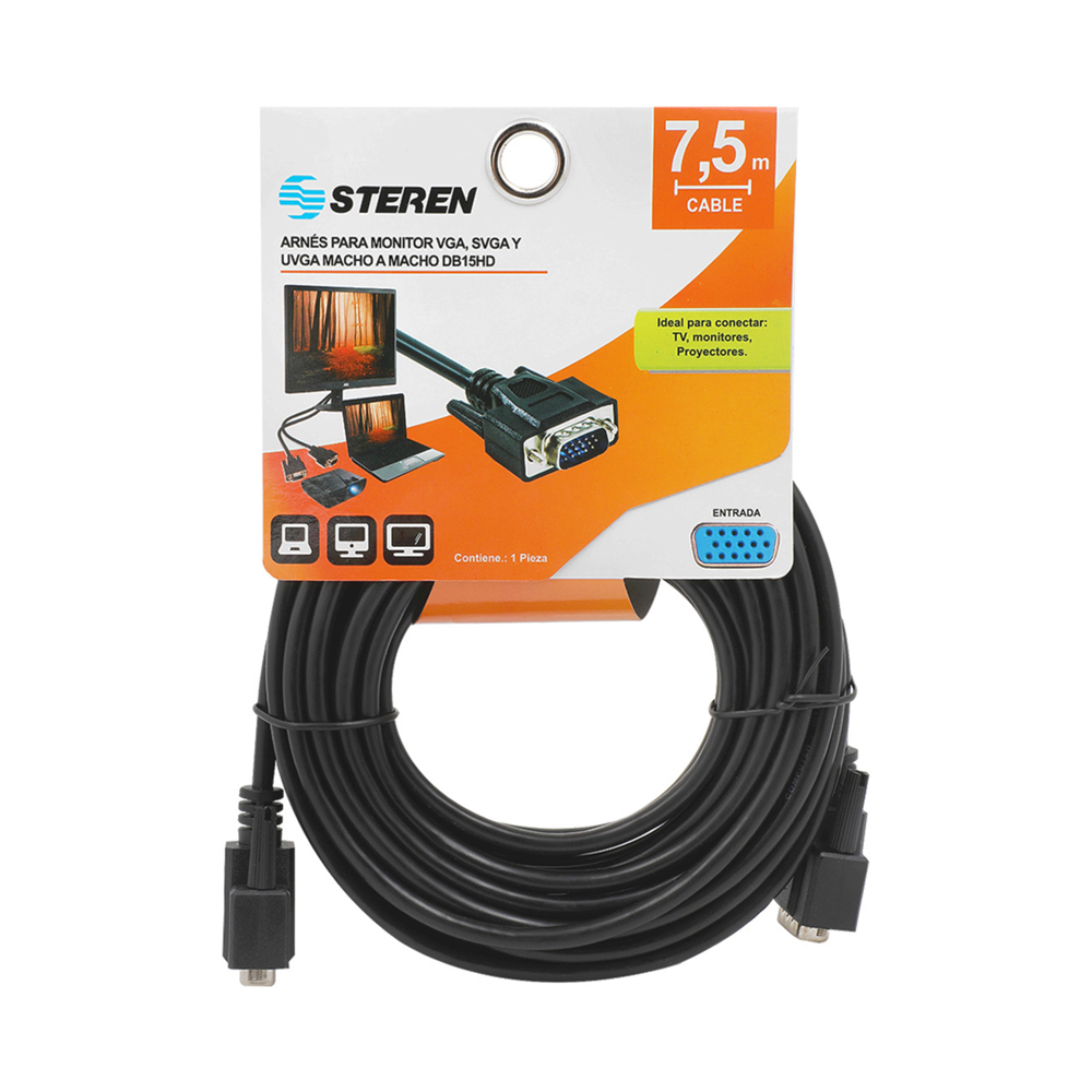 Cable VGA Macho a Macho Steren 506-074 de7.5 mt