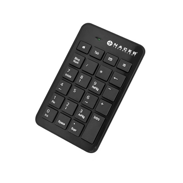 Teclado Numérico Negro Comodo USB Universal Alambrico 1 Mano PC Lap NA-0104 Punto de Venta Negocio Portatil