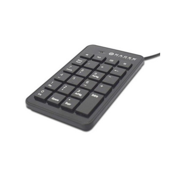 Teclado Numérico Negro Comodo USB Universal Alambrico 1 Mano PC Lap NA-0104 Punto de Venta Negocio Portatil