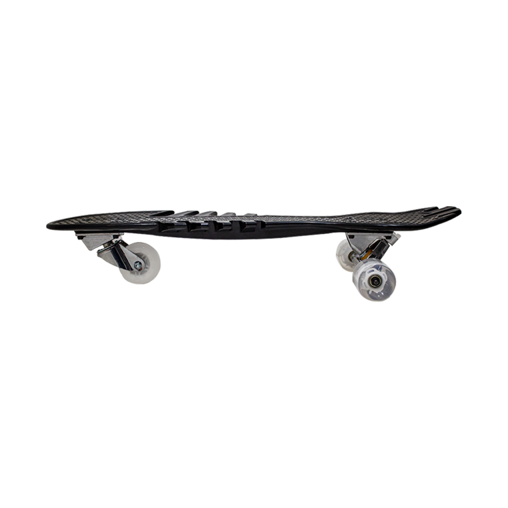 Patineta Skate Waveboard Negro Poliuretano Alta Resistencia Llanta Gel Flash Led.