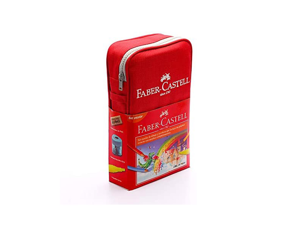 ESTUCHE ESCOLAR 34 PIEZAS FABER CASTELL